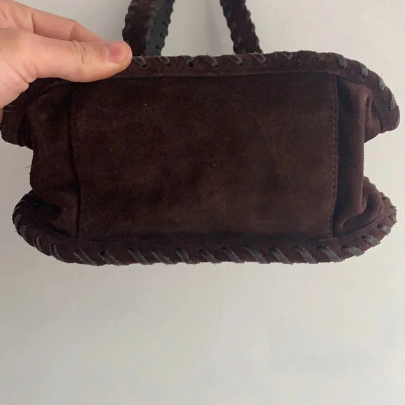 MOSCHINO crochet suede shoulder bag - Picture 4 of 10